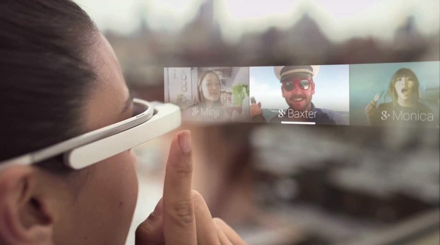 Person wearing Google Glass
